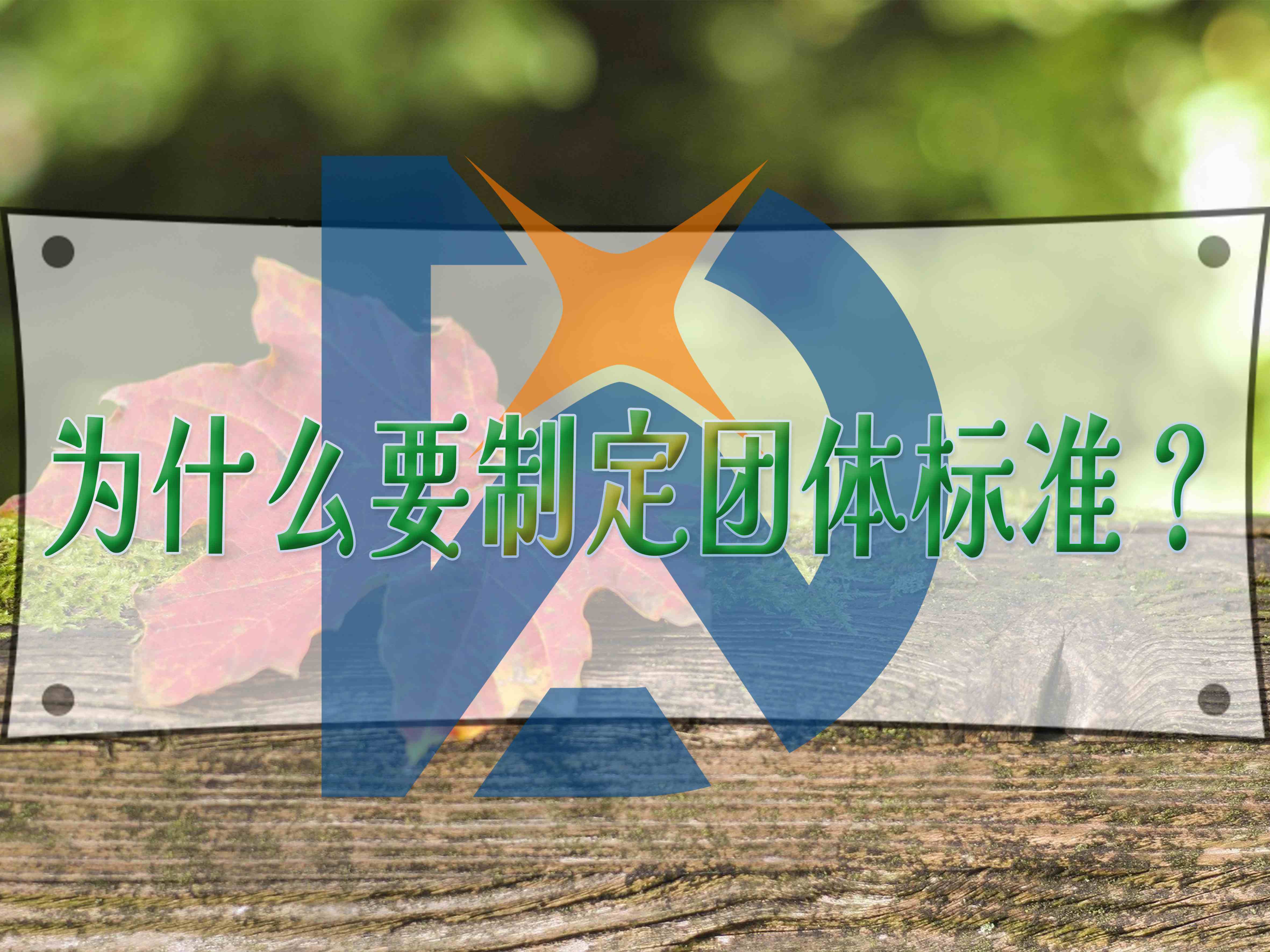 為什么要制定團體標準？